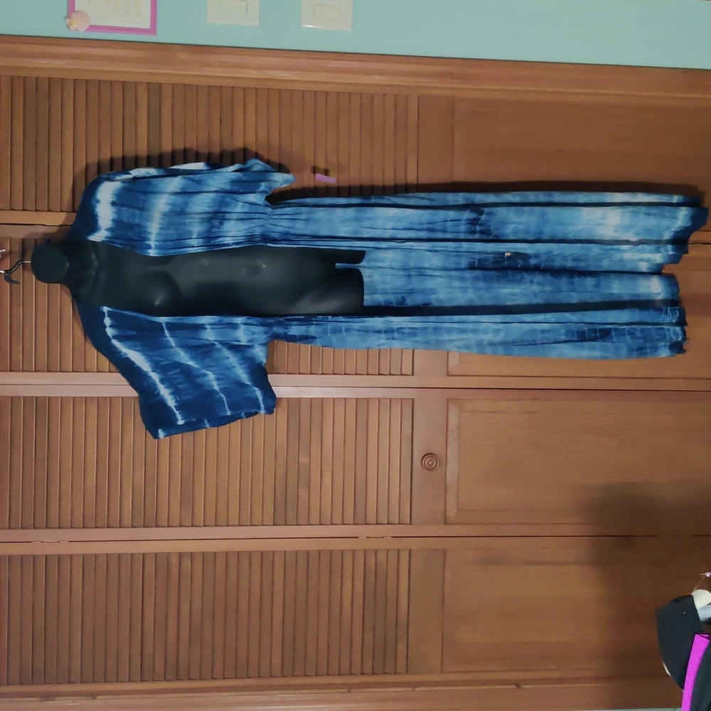 Boho tie dye kimono duster - Picture 4 of 7